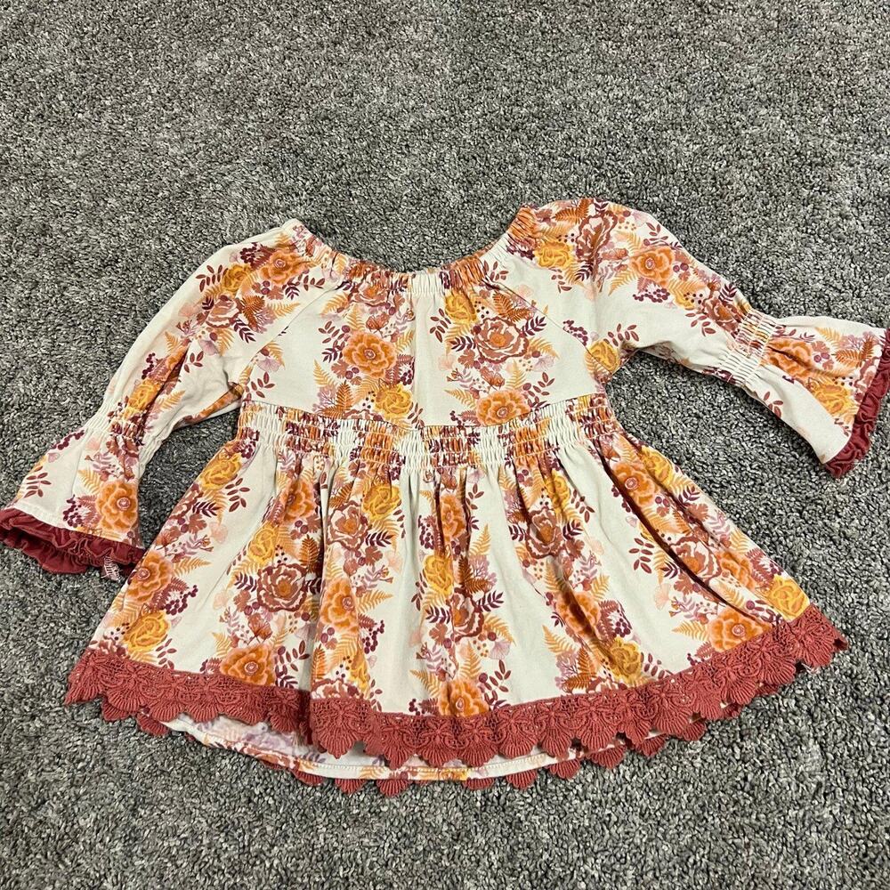 Matilda Jane Charlotte Girls Floral Print Peasant Top size 2T